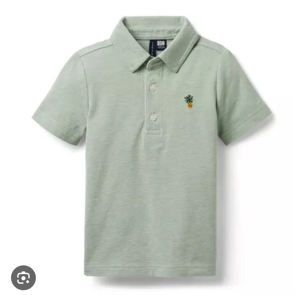 Janie and Jack Green Pique Polo Shirt